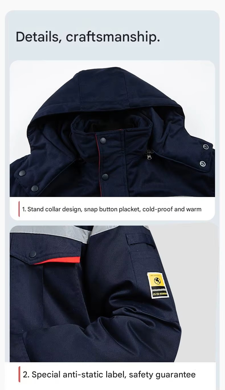 Unisex Winter Hi Vis Construction Coverall (6) Unisex Winter Hi Vis Construction Coverall (6)