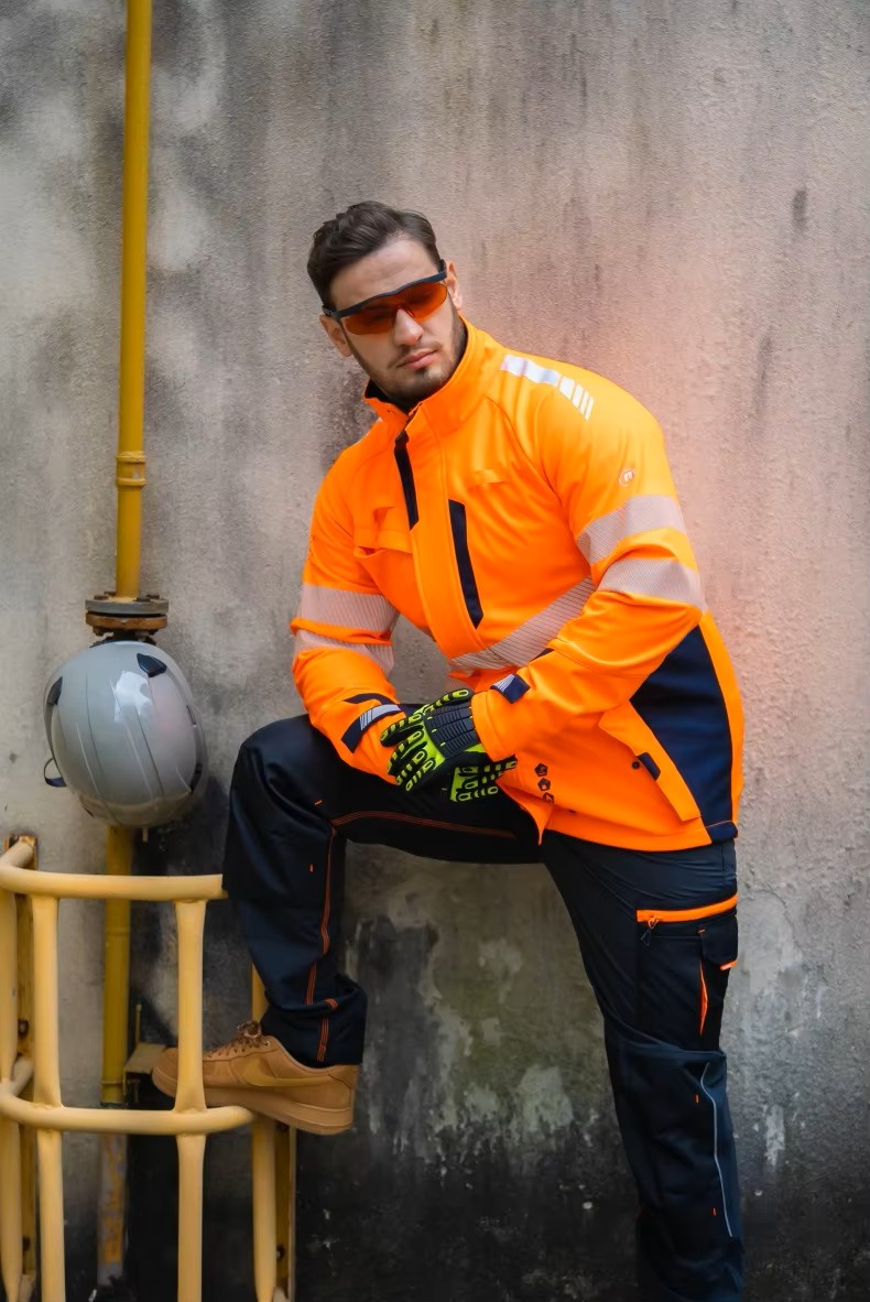 Mens Hi Vis Polyester Electrical Work Jacket (4) Mens Hi Vis Polyester Electrical Work Jacket (4)