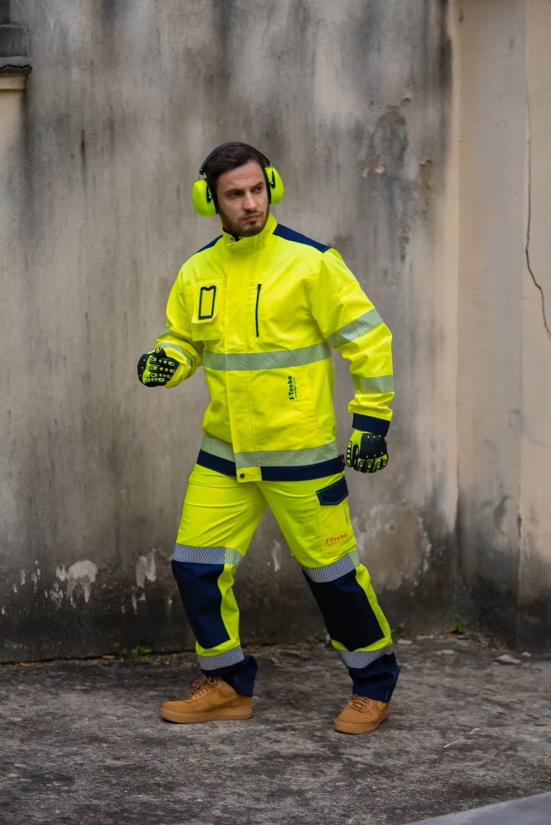Mens Hi Vis Reflective Polyester Work Suit (2) Mens Hi Vis Reflective Polyester Work Suit (2)