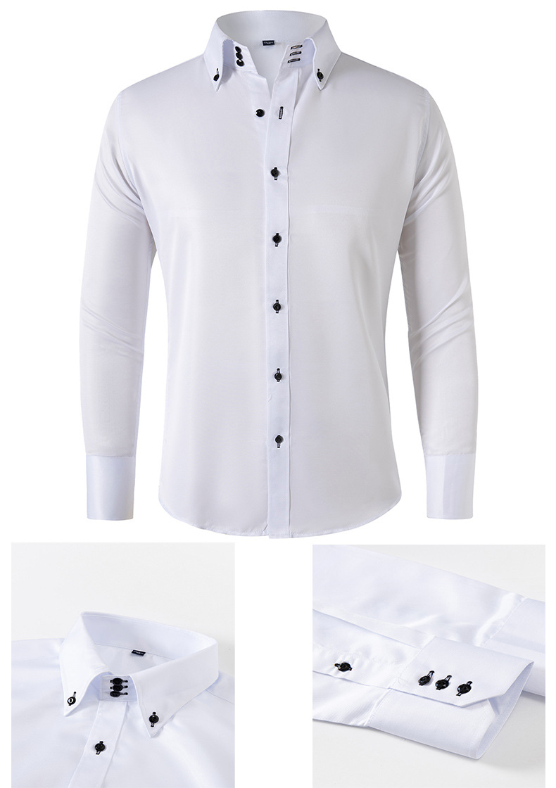 Mens Long Sleeve Slim Fit Smart Casual Shirt (3) Mens Long Sleeve Slim Fit Smart Casual Shirt (3)