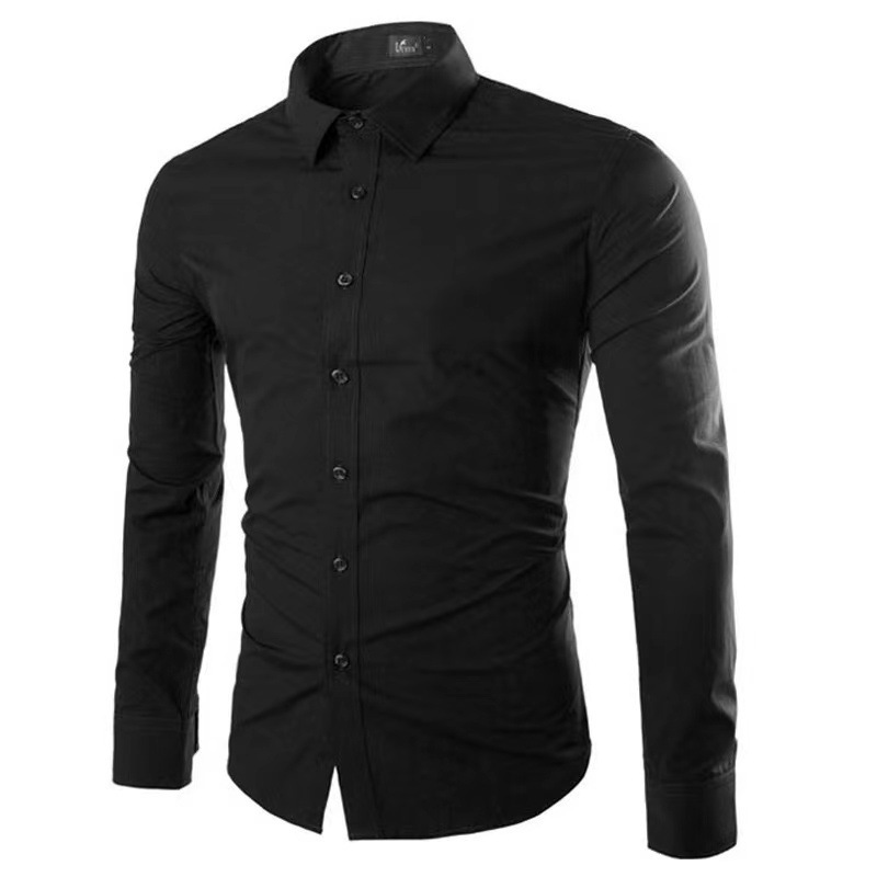Mens Solid Wrinkle Resistant Casual Long Sleeve Shirt (6) Mens Solid Wrinkle Resistant Casual Long Sleeve Shirt (6)