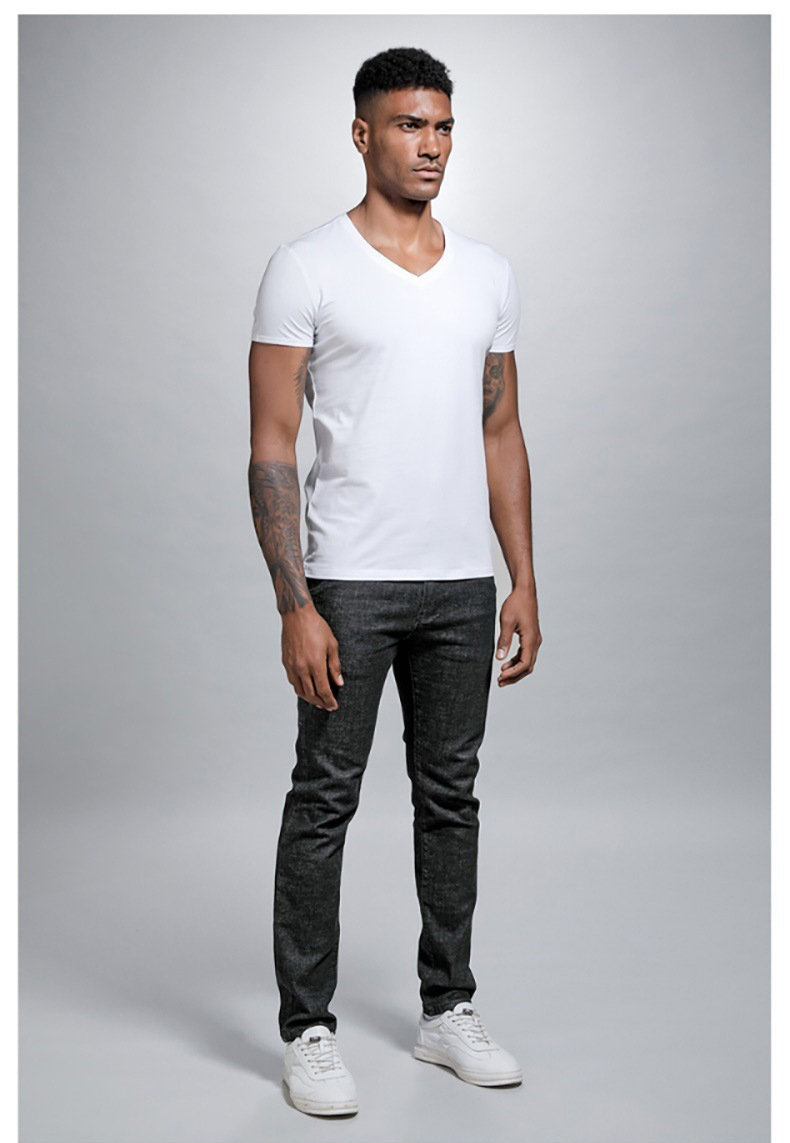 Mens White Slim Fit Basic Summer T-Shirt (2) Mens White Slim Fit Basic Summer T-Shirt (2)