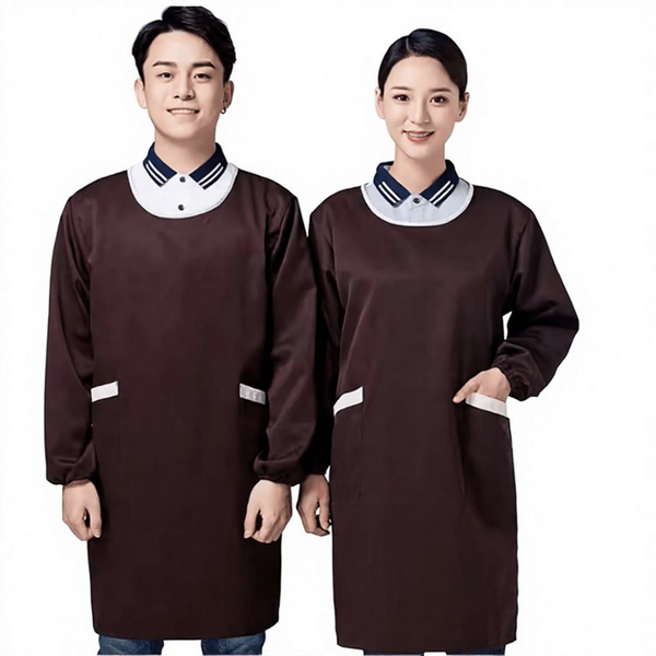 Unisex Waterproof Reversible Long Sleeve Apron (5) Unisex Waterproof Reversible Long Sleeve Apron (5)