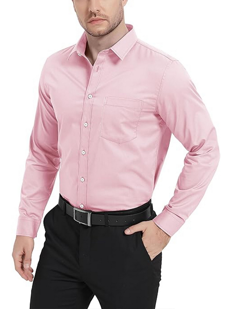 Mens Long Sleeve Solid Easy Care Work Shirt (12) Mens Long Sleeve Solid Easy Care Work Shirt (12)
