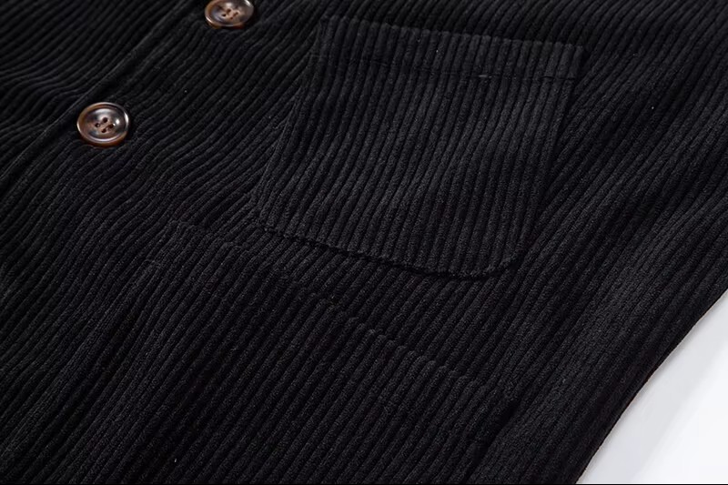 Mens Retro Corduroy Casual Suit Waistcoat (5) Colete masculino retrô de veludo cotelê casual (5)