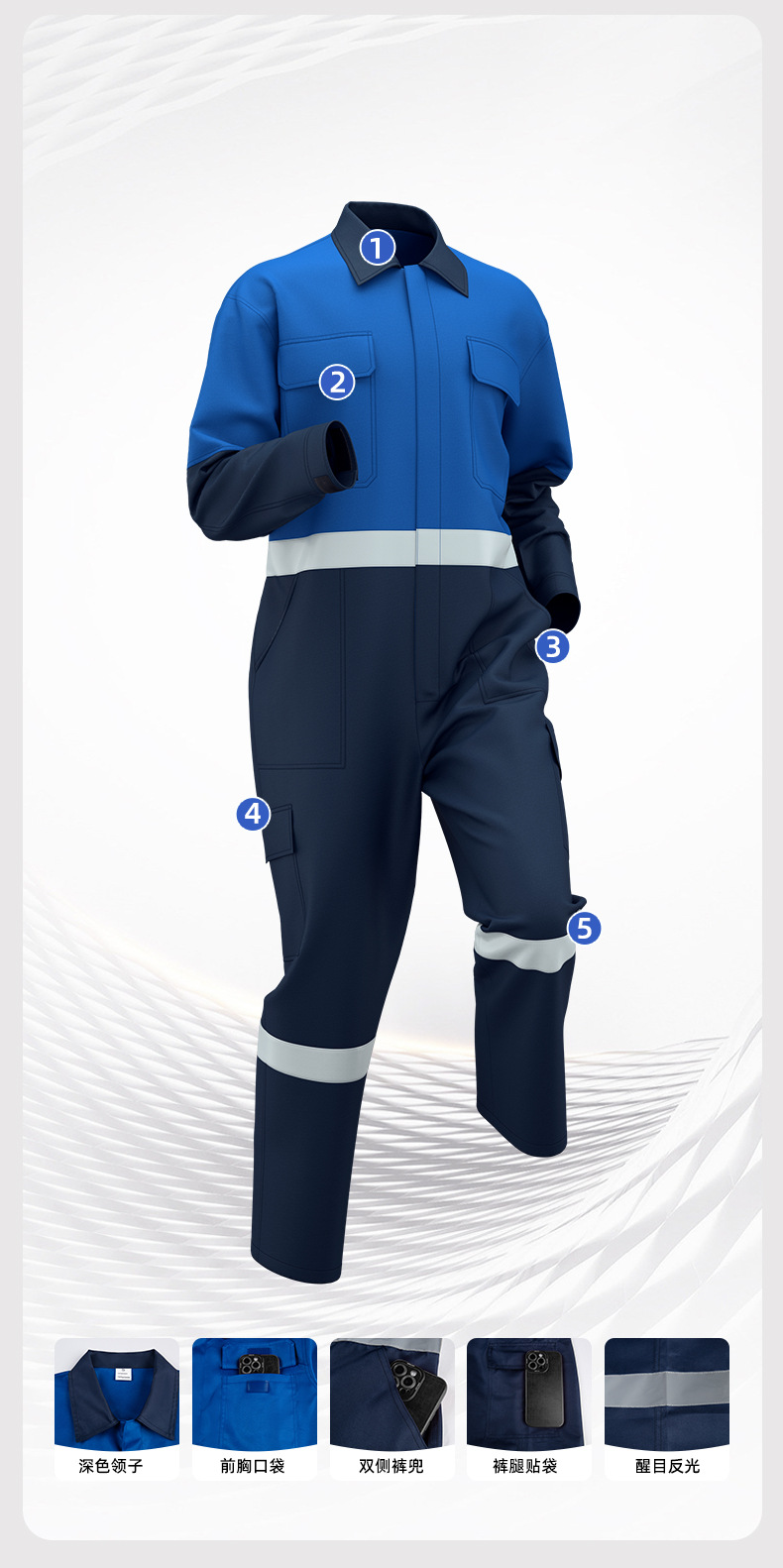 Mens Custom Heavy Duty Hi Vis Work Coverall (6) Mens Custom Heavy Duty Hi Vis Work Coverall (6)