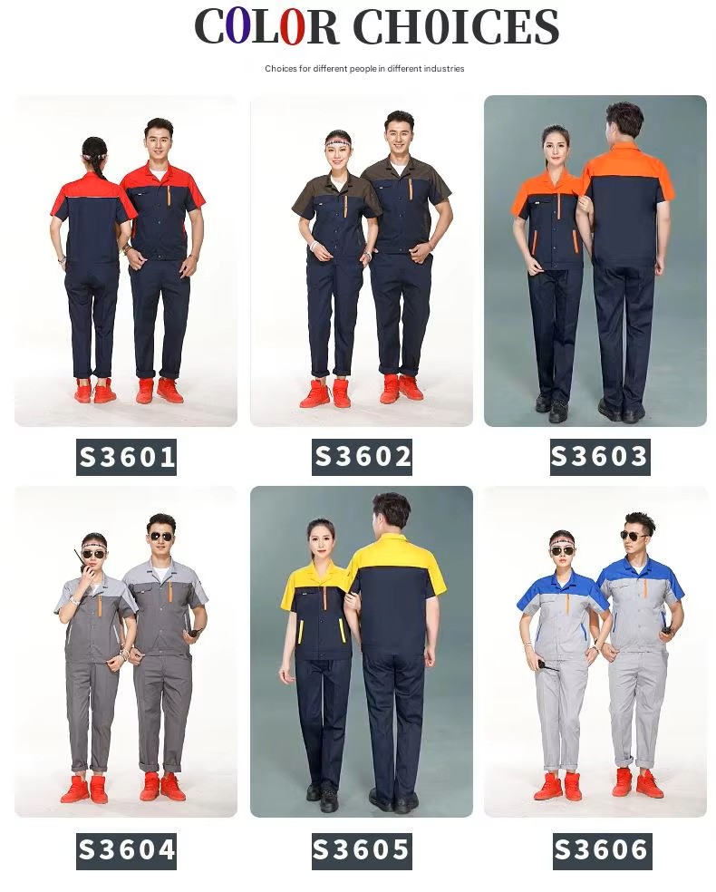 Unisex Summer Breathable Colour Block Work Suit (1) Unisex Summer Breathable Colour Block Work Suit (1)
