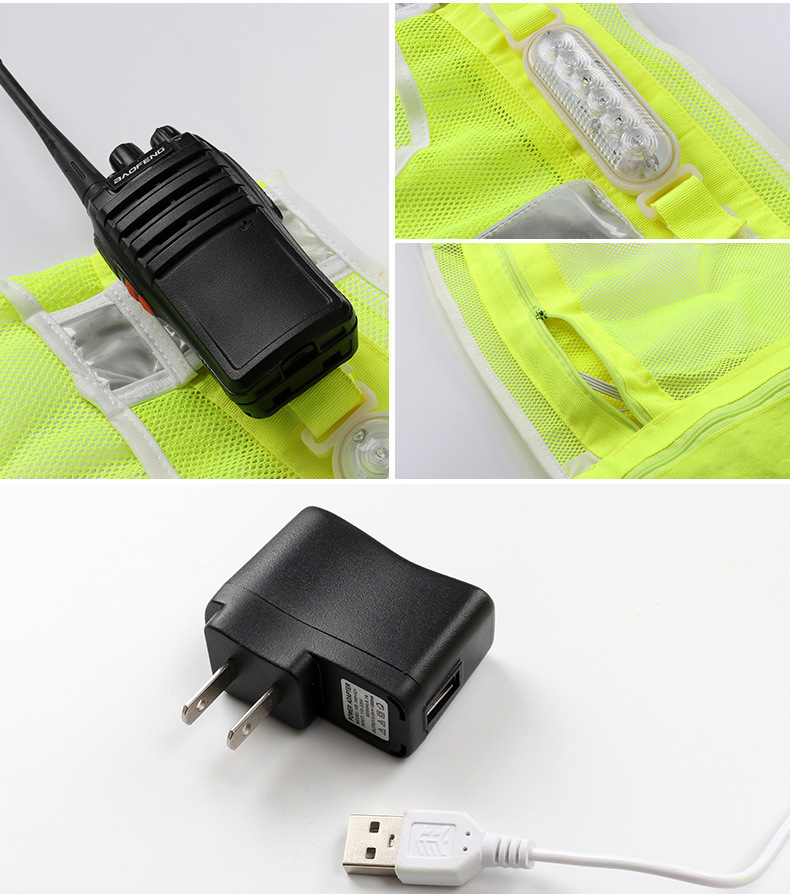 LED Flashing Reflective Patrol Safety Vest (1) LED Flashing Reflective Patrol Safety Vest (1)