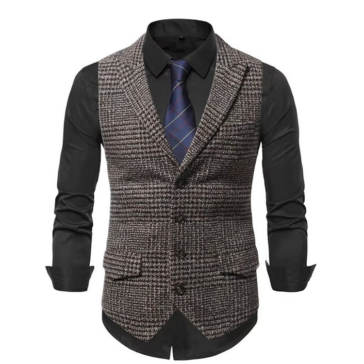 Mens Formal Polyester Blend Work Tuxedo Vest (7) Rompi Tuksedo Kerja Campuran Poliester Formal Pria (7)
