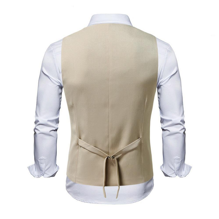 Mens Tailored V Neck Formal Wedding Suit Vest (1) Mens Tailored V Neck Formal Wedding Suit Vest (1)