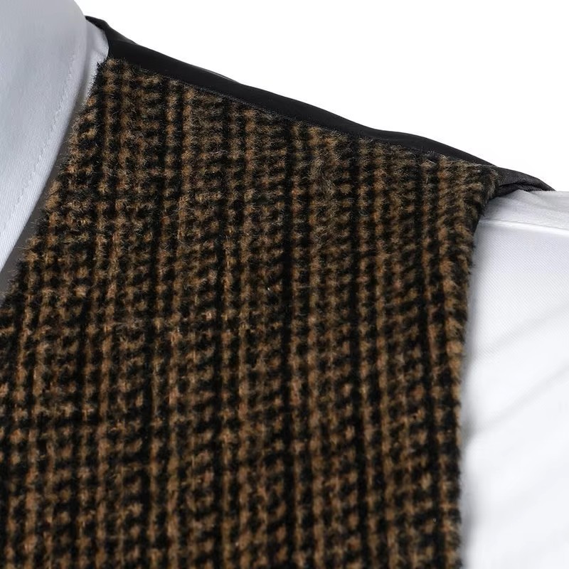 Mens Vintage Striped Spring Summer Suit Vest (1) Herren Vintage Gestreifte Frühlings-Sommer-Anzugweste (1)