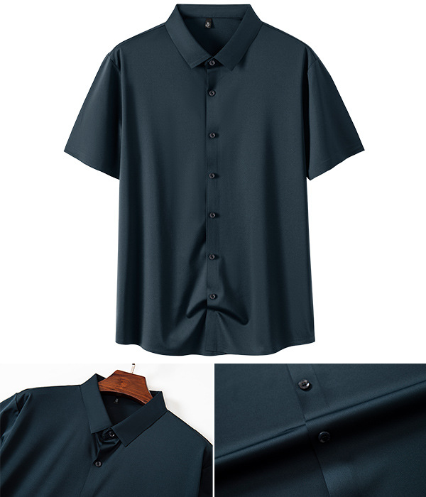 Mens Stretch Short Sleeve Iron Free Shirt (2) Mens Stretch Short Sleeve Iron Free Shirt (2)