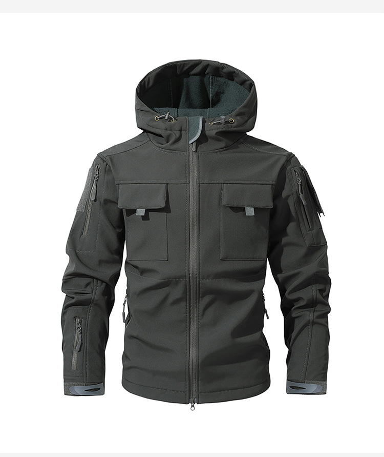 Mens Fleece Hooded Mountain Winter Jacket (5) Mens Fleece Hooded Mountain Winter Jacket (5)