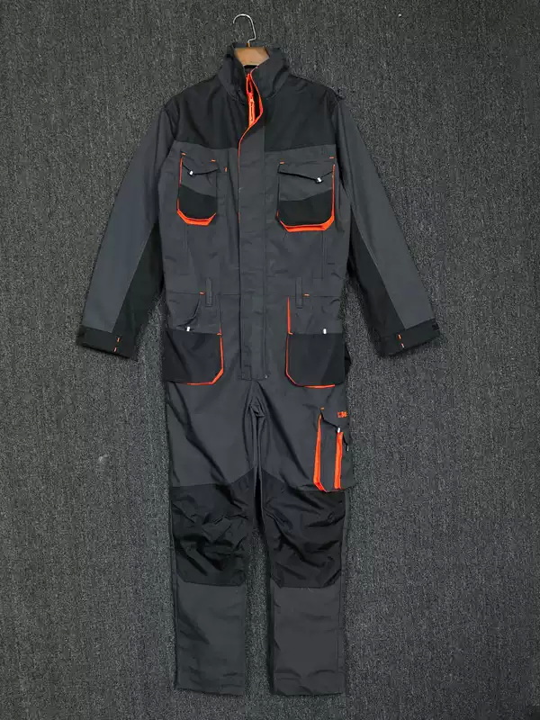 Mens Charcoal Tactical Multi Pocket Coveralls (7) Mens Charcoal Tactical Multi Pocket Coveralls (7)