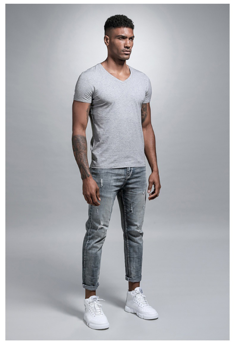 Mens White Slim Fit Basic Summer T-Shirt (3) Mens White Slim Fit Basic Summer T-Shirt (3)