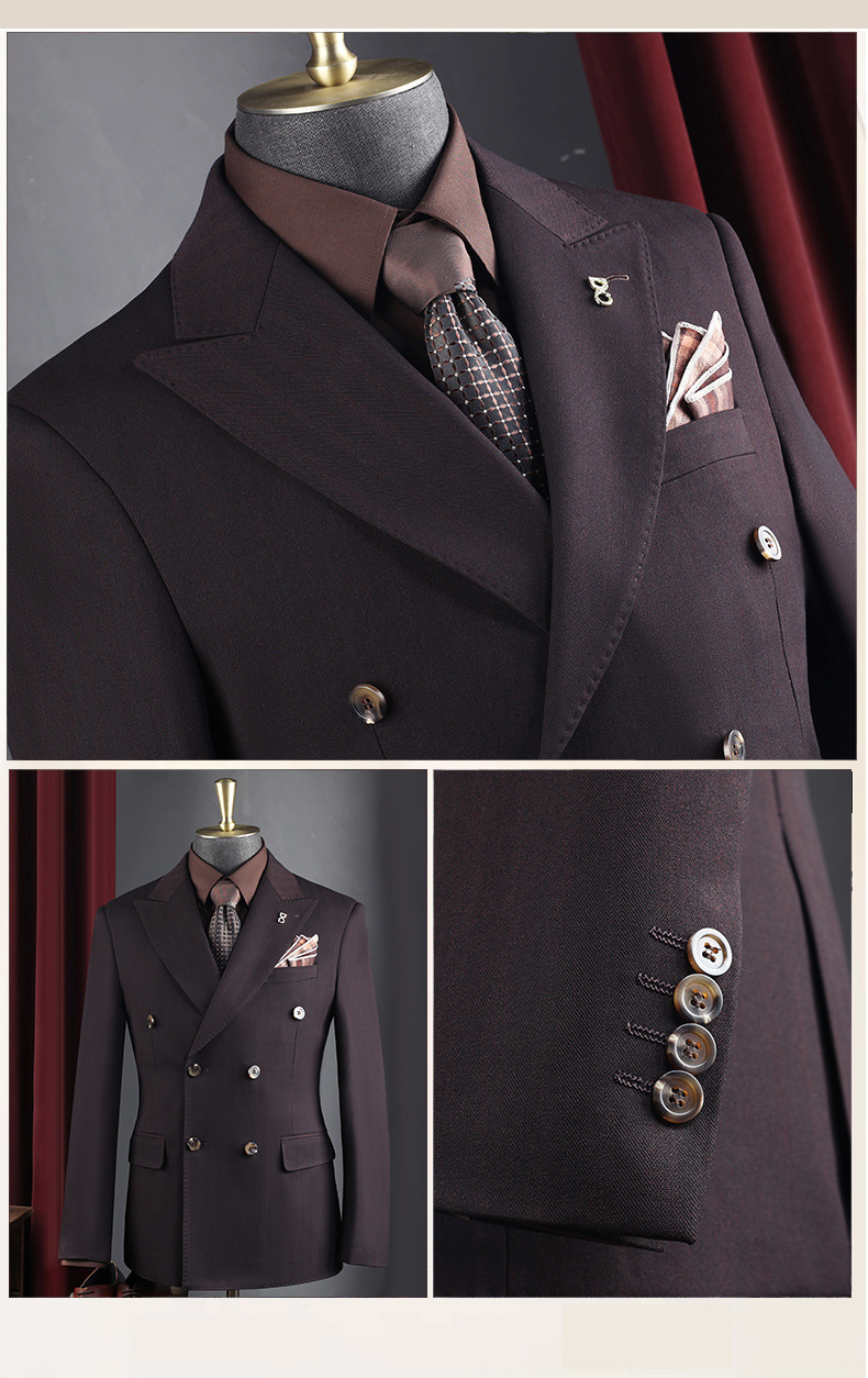 Men's Double-Breasted Business Blazer (8)