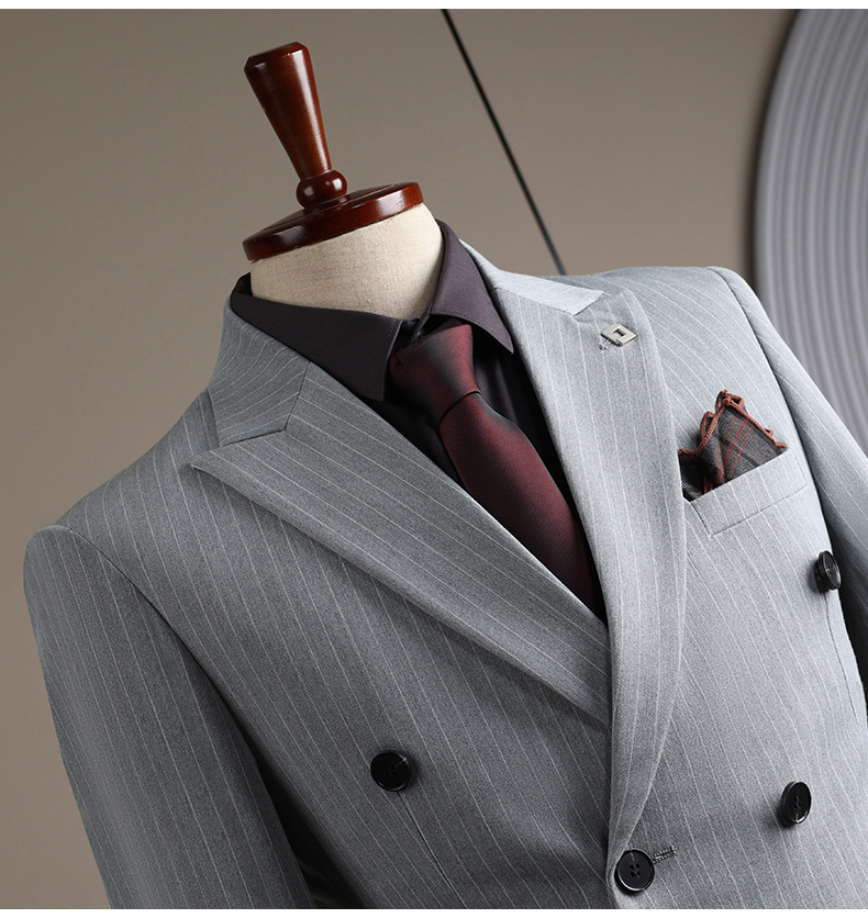 Double-Breasted Pinstripe Blazer (3)