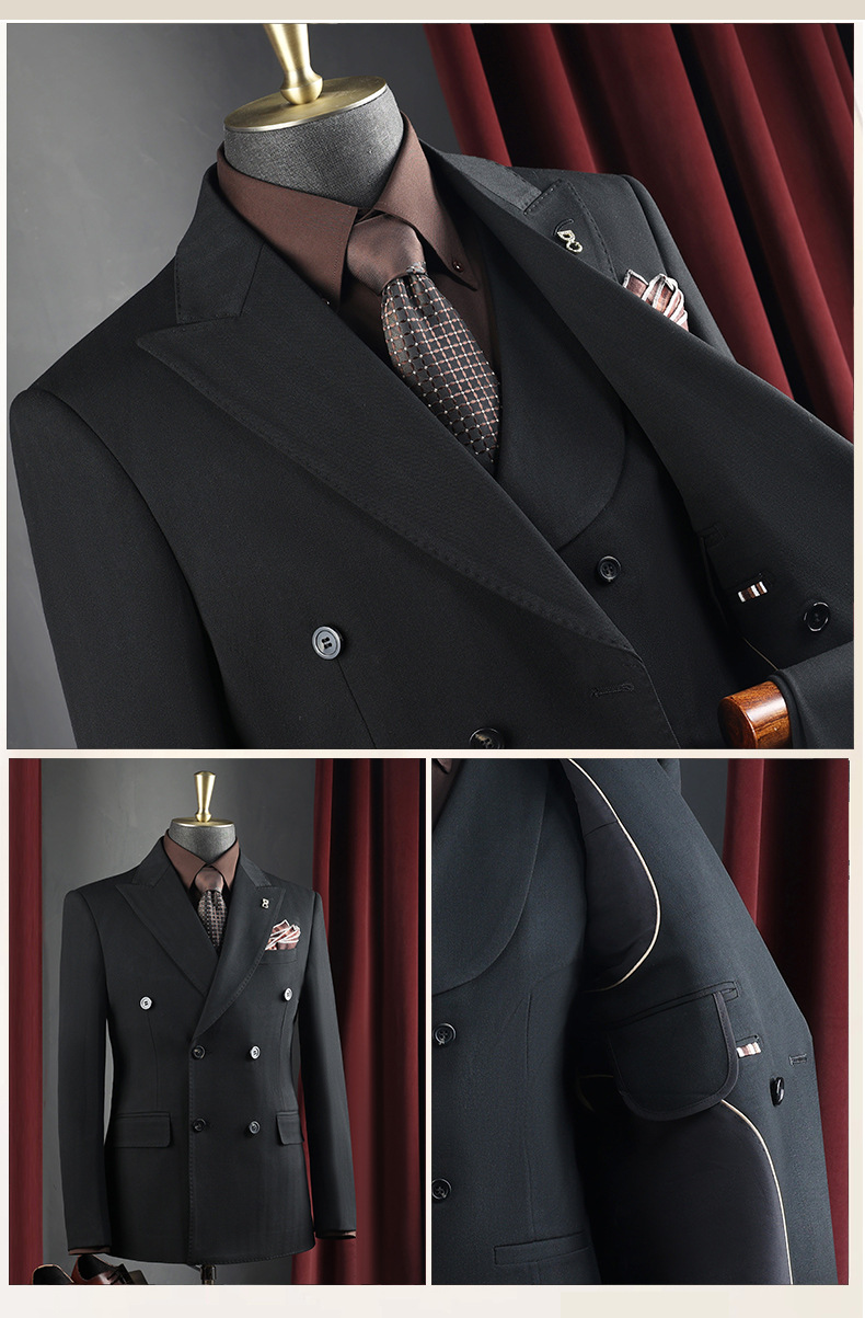 Men's Double-Breasted Business Blazer (3)