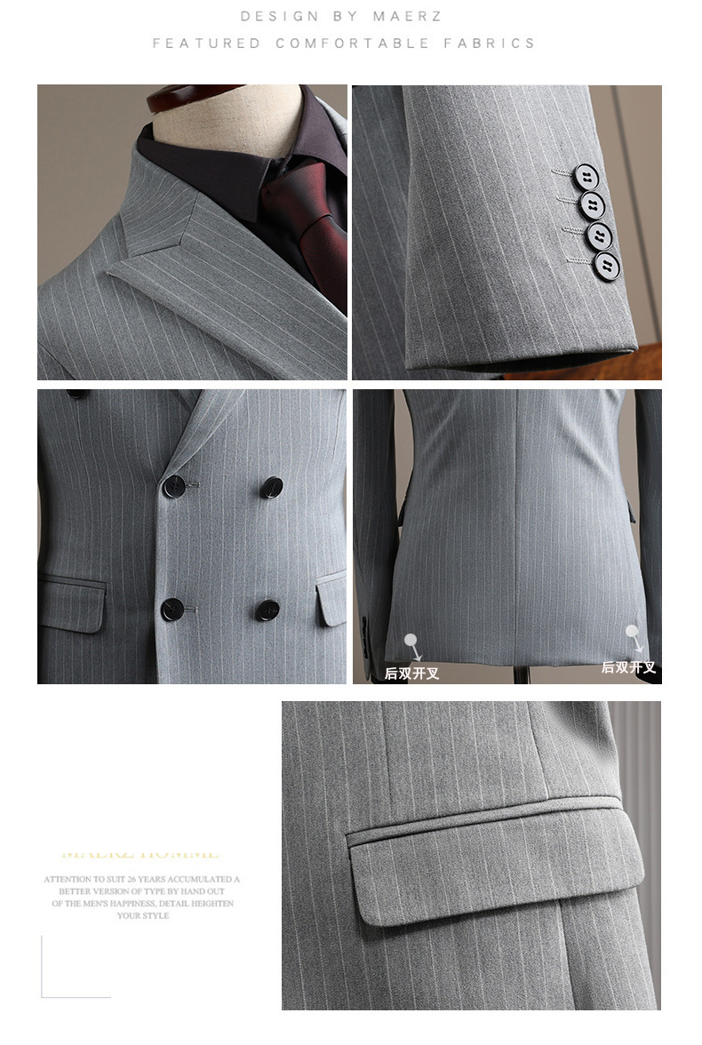 Double-Breasted Pinstripe Blazer (2)