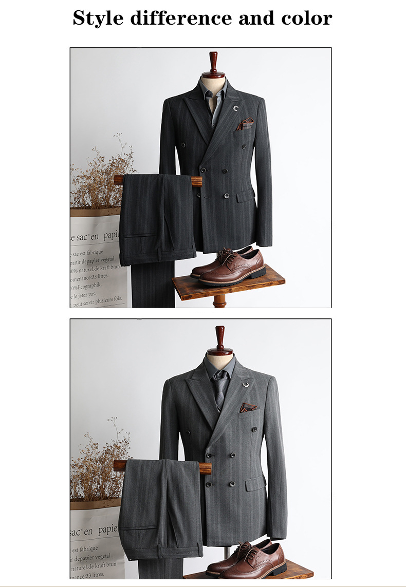 Slim-Fit Grey Blazer Smart Casual (4)