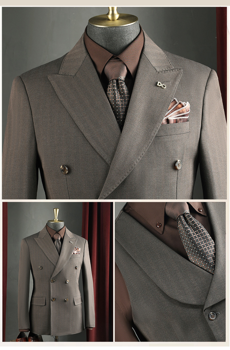 Men's Double-Breasted Business Blazer (2)