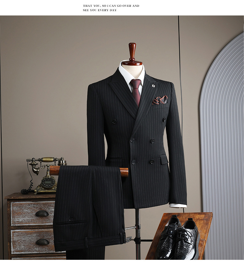Double-Breasted Pinstripe Blazer (5)