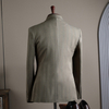 Men's Double-Breasted Checked Suit Set