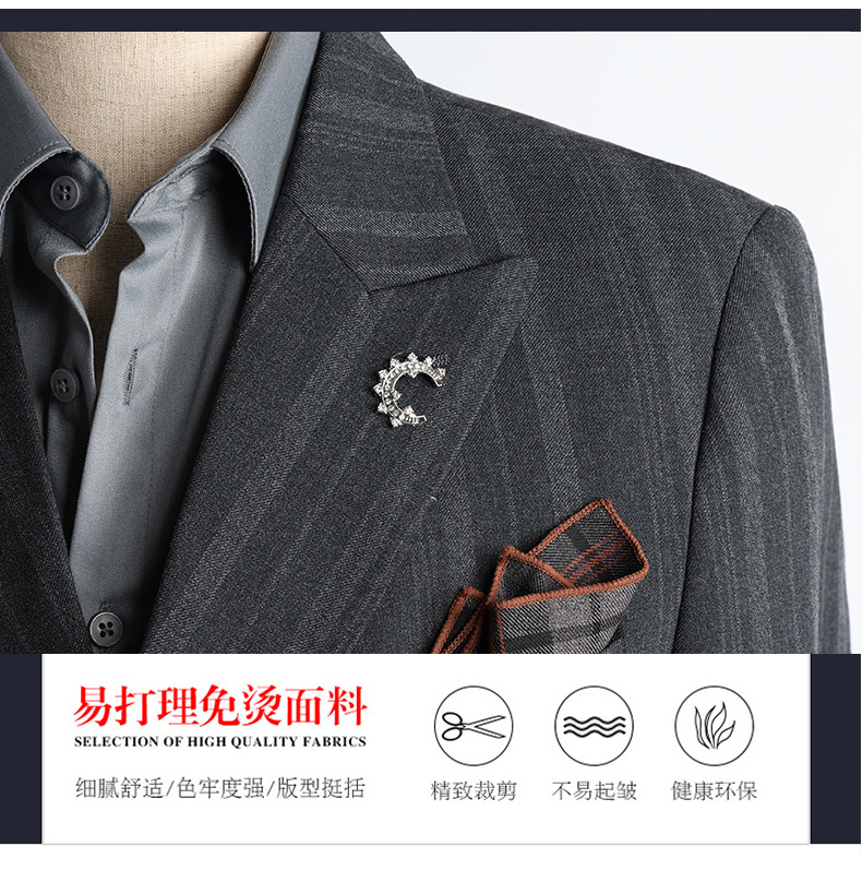 Slim-Fit Grey Blazer Smart Casual (6)