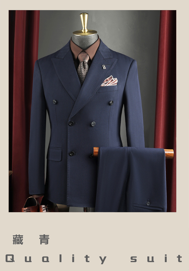 Men's Double-Breasted Business Blazer (13)