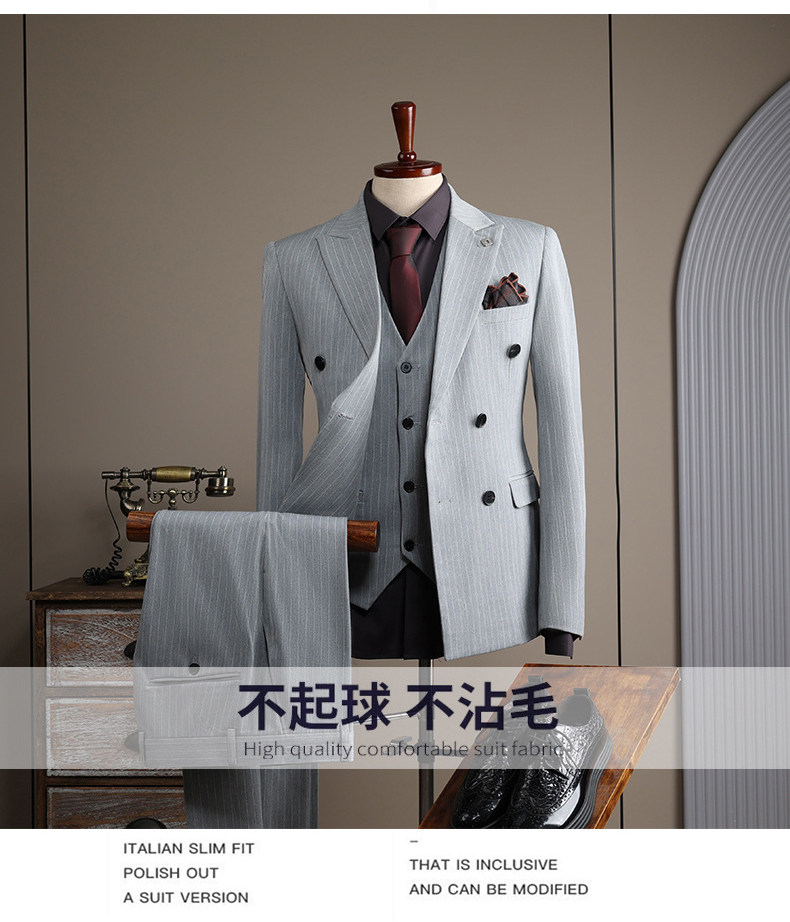Double-Breasted Pinstripe Blazer (8)