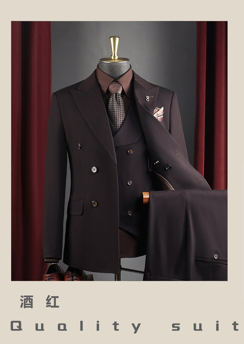 Men's Double-Breasted Business Blazer (12)