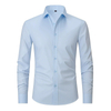 Mens Plus Size Solid Iron Free Dress Shirt