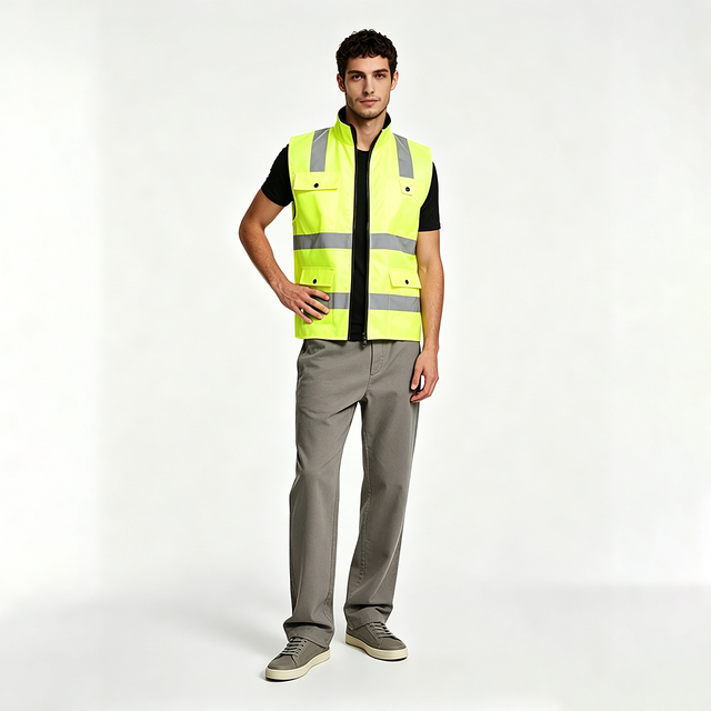 Unisex Oxford Waterproof Hi Vis Safety Vest