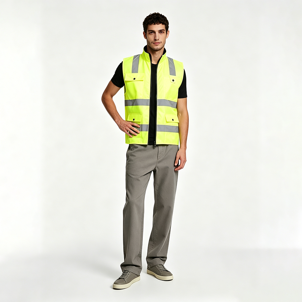 Unisex Oxford Waterproof Hi Vis Safety Vest