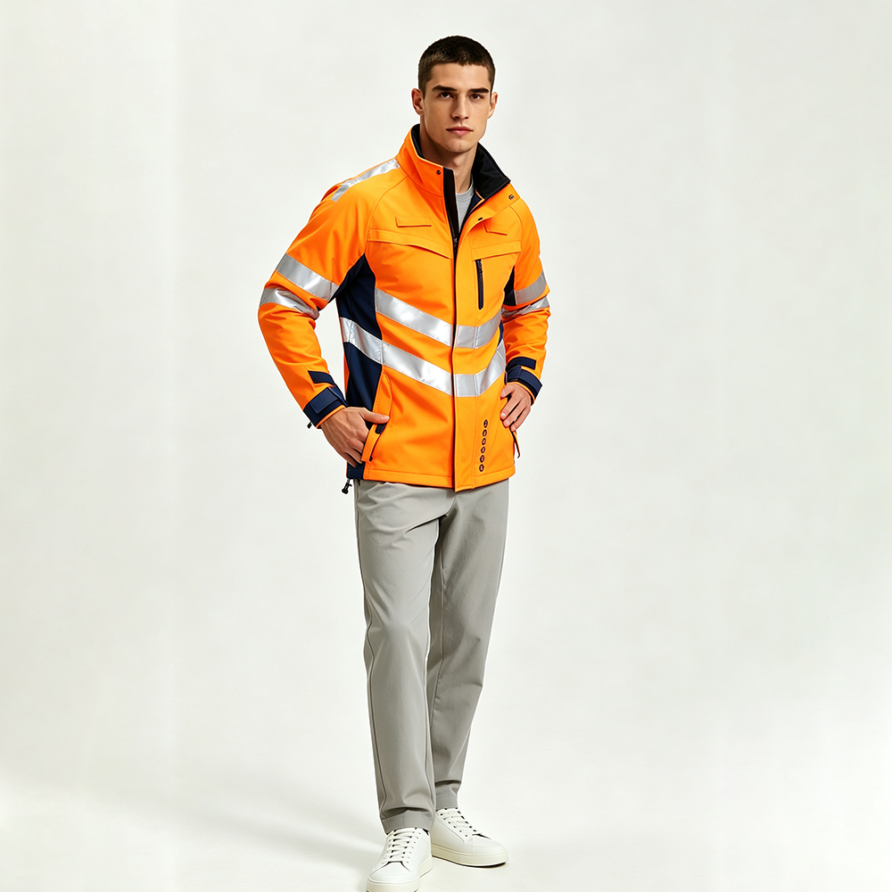 メンズ Hi Vis ポリエステル電気作業ジャケット