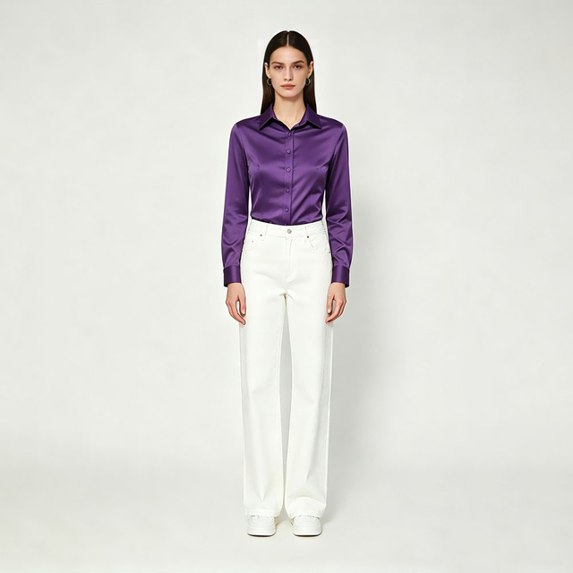 Long Sleeve Twill Stretch Wrinkle Resistant Shirt