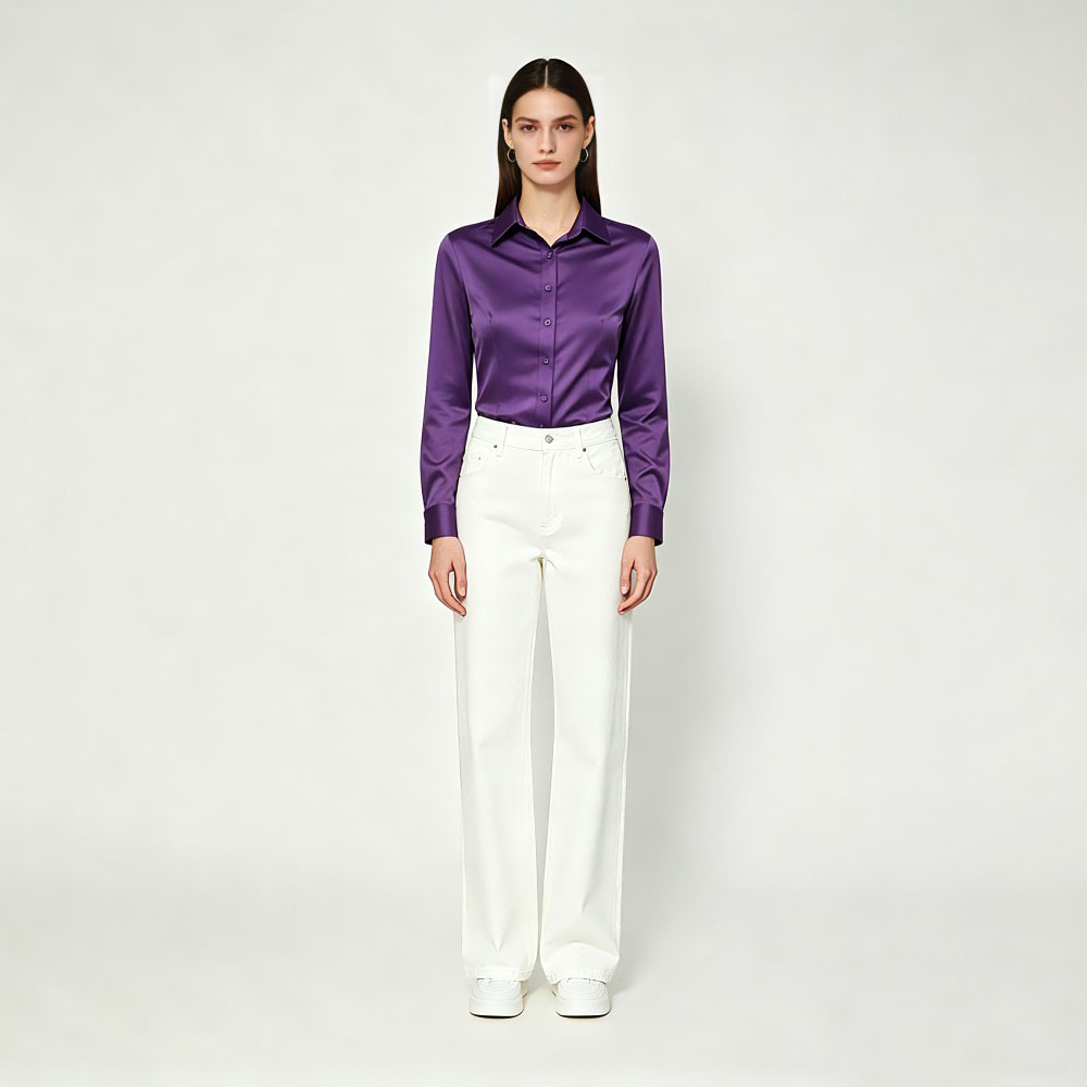 Long Sleeve Twill Stretch Wrinkle Resistant Shirt