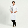 Mens White Cotton Zipper Chef Coat