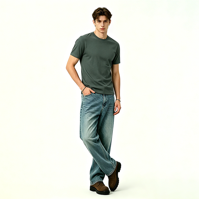 Mens Custom Crew Neck Short Sleeve T Shirt