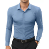 Mens Long Sleeve Comfort Stretch Work Shirt