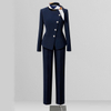 Navy Blue Flight Attendant Professional Suit Workwear