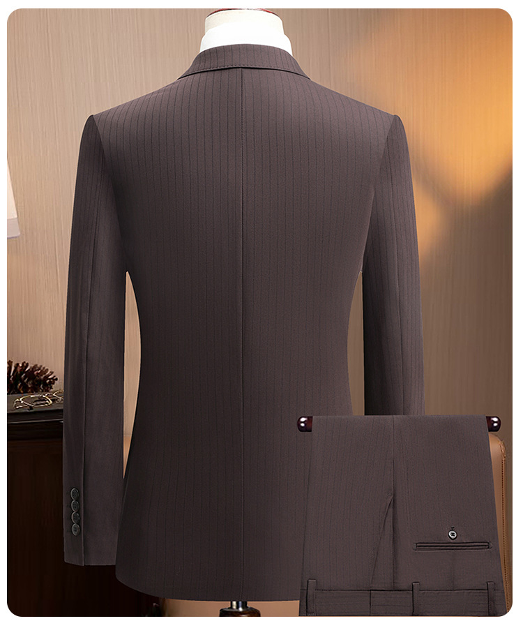 Slim Fit Coffee Brown Suit Set (4)