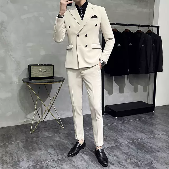 High Quality Mens Double Breasted Formal Suit