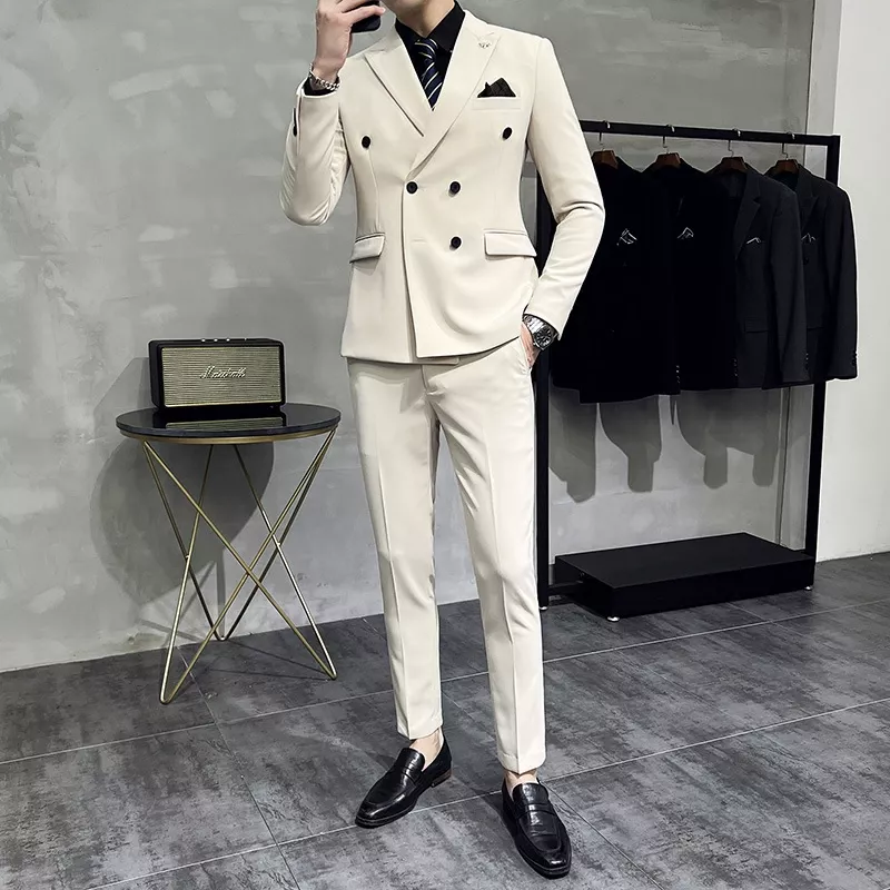 High Quality Mens Double Breasted Formal Suit