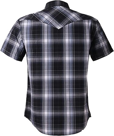 Camicia da uomo casual a quadri vestibilit&agrave; regolare (4)