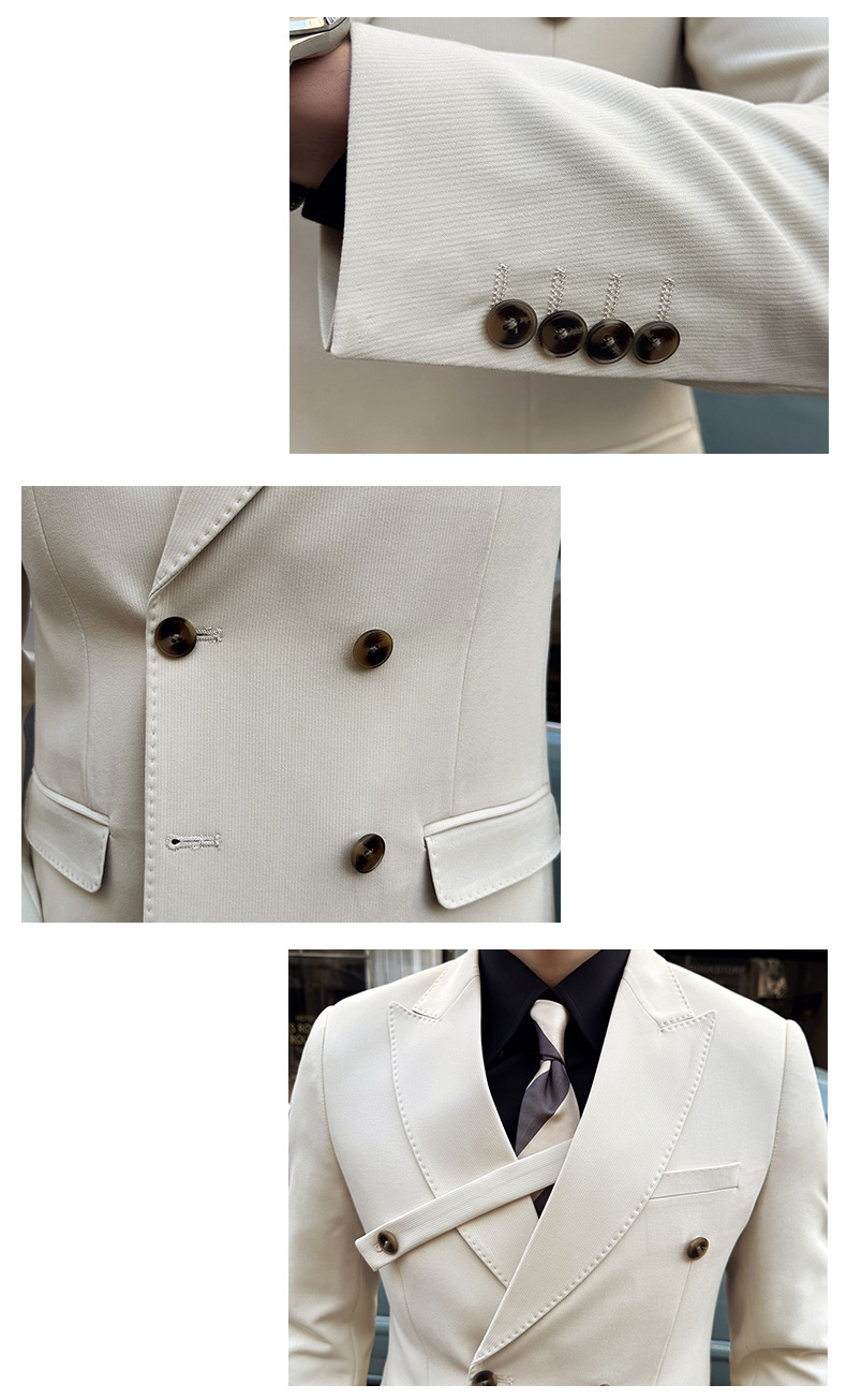 Premium Mens Three Piece Double Breasted Suit (5)