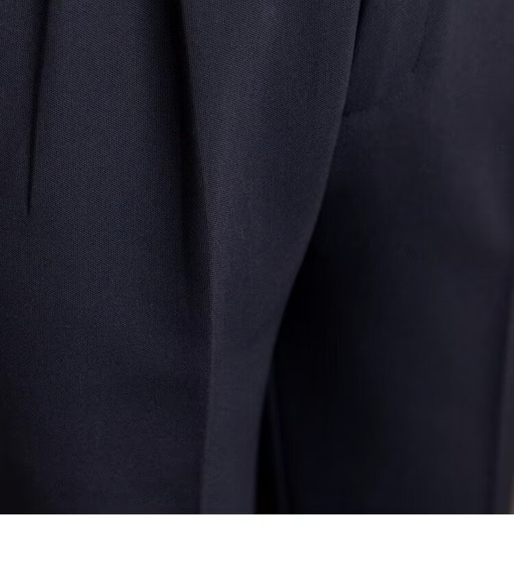 High Waist Pleated Business Mens Dress Pants (3)