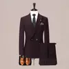 New Mens Double Breasted Two Piece Suit