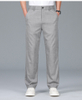 Summer Linen Semi Elastic Waist Casual Dress Pants