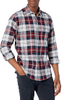 Mens Slim Fit Business Casual Flannel Shirt